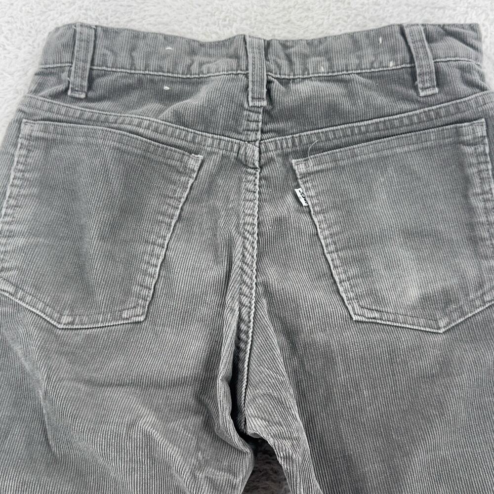 Levis 519 Corduroy Pants Mens 30x27 Gray Straight Leg Five Pocket Casual Y2k